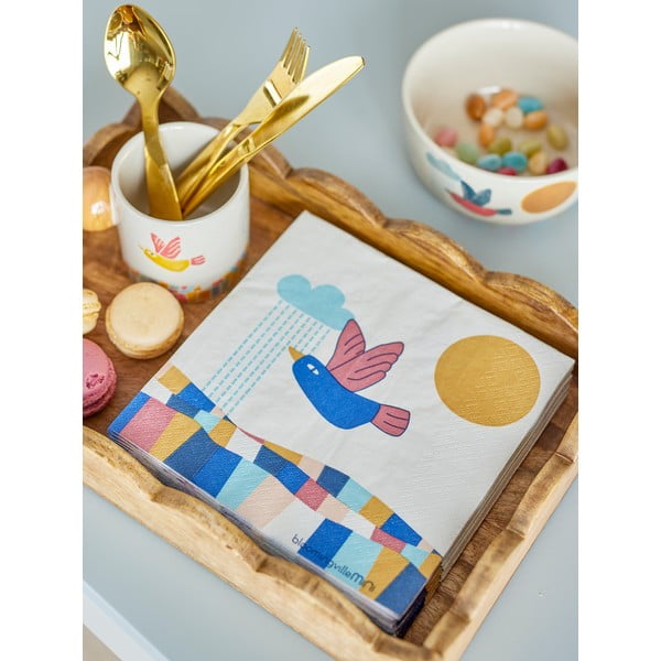 Papírové ubrousky v sadě 20 ks 33x33 cm Colorine – Bloomingville Mini-image-3