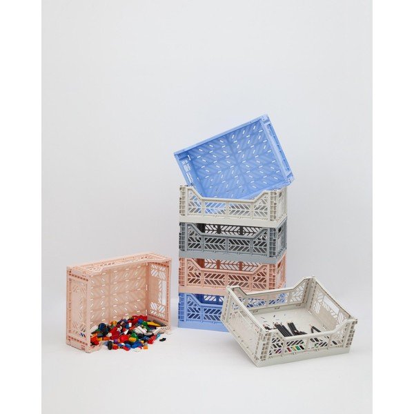 Sada 2 šedých úložných boxů Little Nice Things Caja-image-1