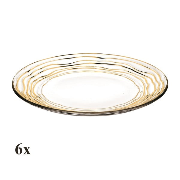 Set šesti talířů Oasi Gold, 28 cm