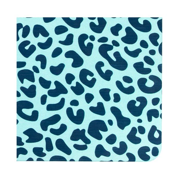 Světle modrá koupelnová předložka 39x60 cm Leopard – Artsy Doormats-image-2