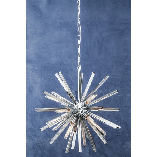 Kovové závěsné svítidlo se skleněným stínidlem ø 75 cm Karlo – Premier Housewares-image-4