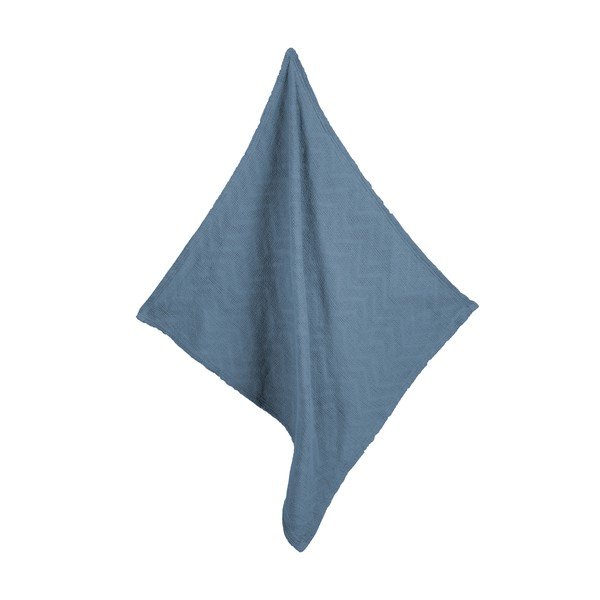 Modrá pletená dětská deka z Bio bavlny 80x80 cm Seashells – Roba-image-1