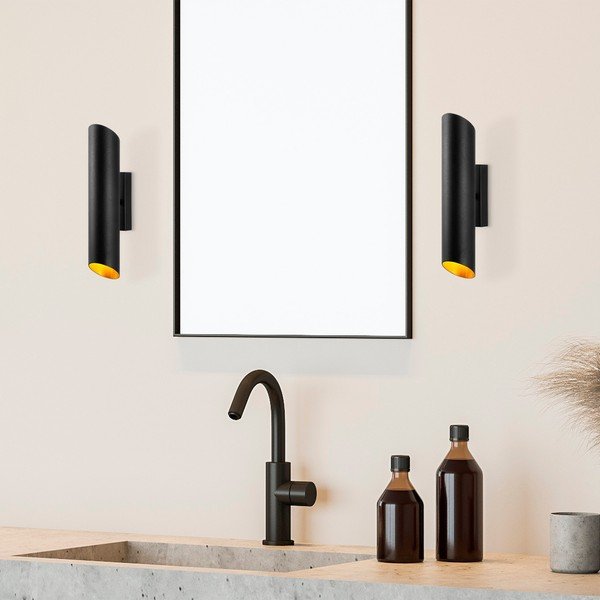 Nástěnné svítidlo v černé a zlaté barvě ø 8 cm Cut – Opviq lights-image-2