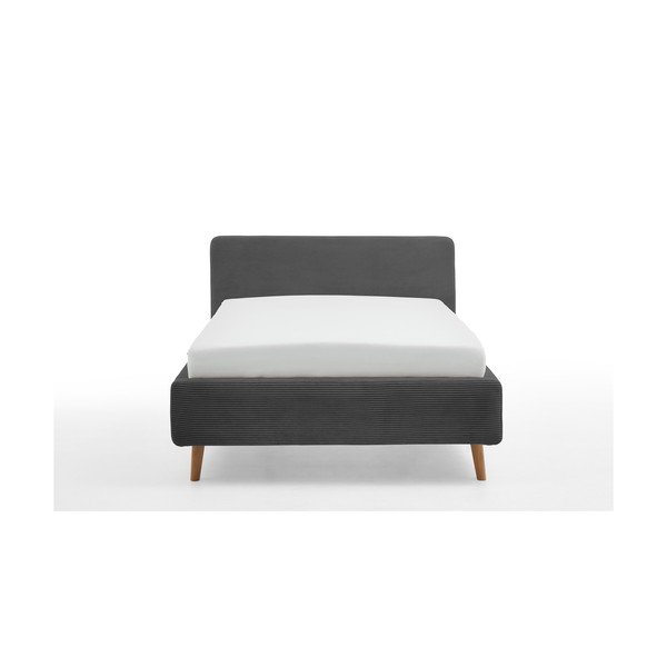 Antracitová čalouněná jednolůžková postel bez roštu 120x200 cm Mattis – Meise Möbel-image-3