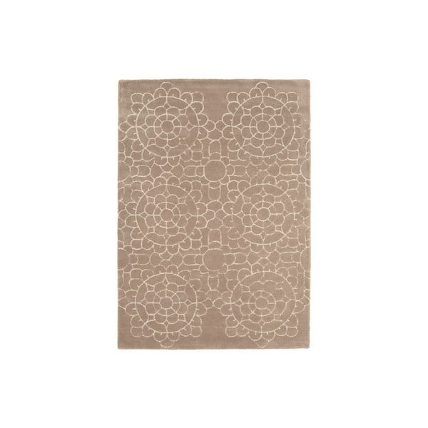 Vlněný koberec Crochet Beige 160x230 cm