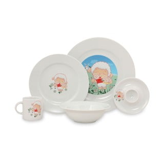 5dílný dětský porcelánový jídelní set Kütahya Porselen Sheep