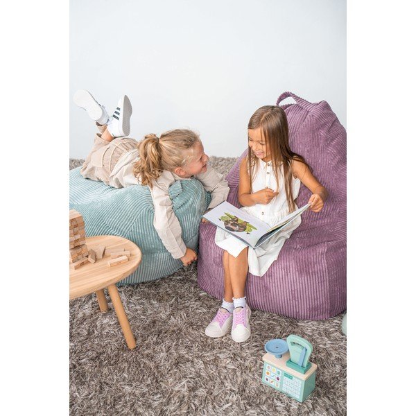 Manšestrový dětský sedací vak v cihlové barvě Game Amuse – SLOWDOWN-image-1