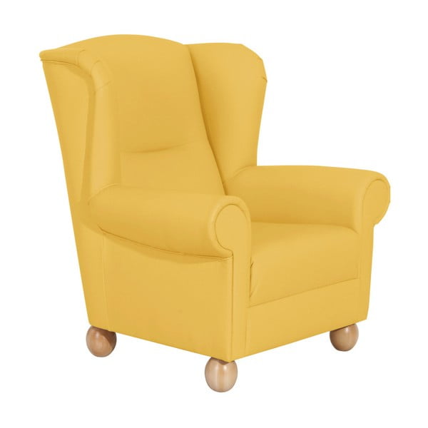 Žluté křeslo ušák Max Winzer Monarch Yellow
