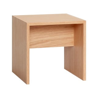 Odkládací stolek z dubového dřeva Hübsch Less, 40 x 40 cm