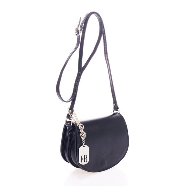 Černá kabelka z pravé kůže Federica Bassi Bubo-image-2