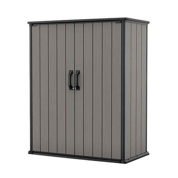 Šedá plastová zahradní skříň Tall – Keter