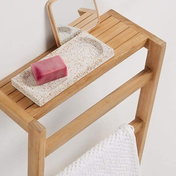 Nástěnný věšák na ručníky z teakového dřeva Kave Home Sunday-image-1