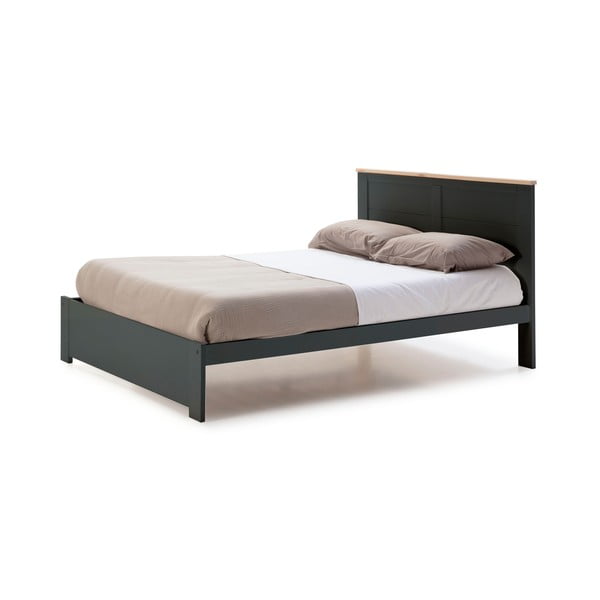 Antracitová dvoulůžková postel 140x190 cm Akira – Marckeric-image-3