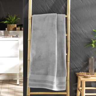 Světle šedá froté bavlněná osuška 70x130 cm Tendresse – douceur d'intérieur
