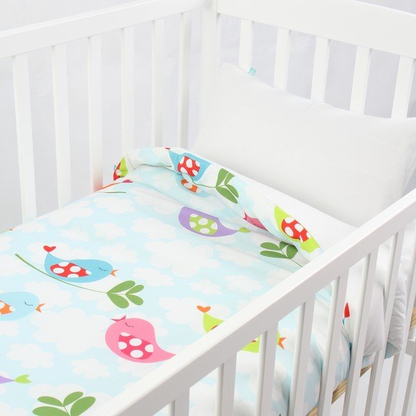 Dětské bavlněné povlečení na peřinu a polštář Mr. Fox Little Birds, 100 x 120 cm-image-1