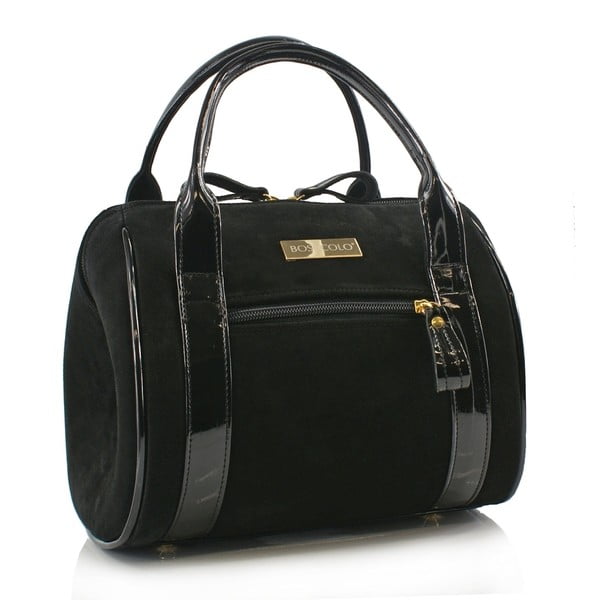 Kožená kabelka Boscollo Black 3349