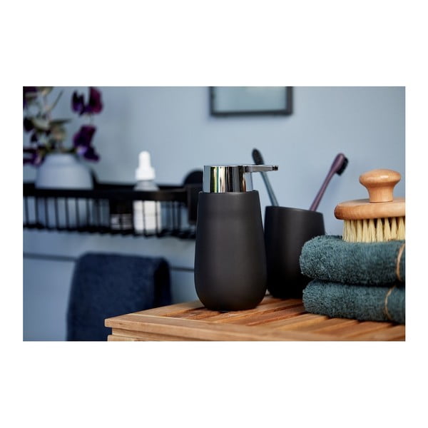 Černý keramický dávkovač mýdla Wenko Badi-image-3