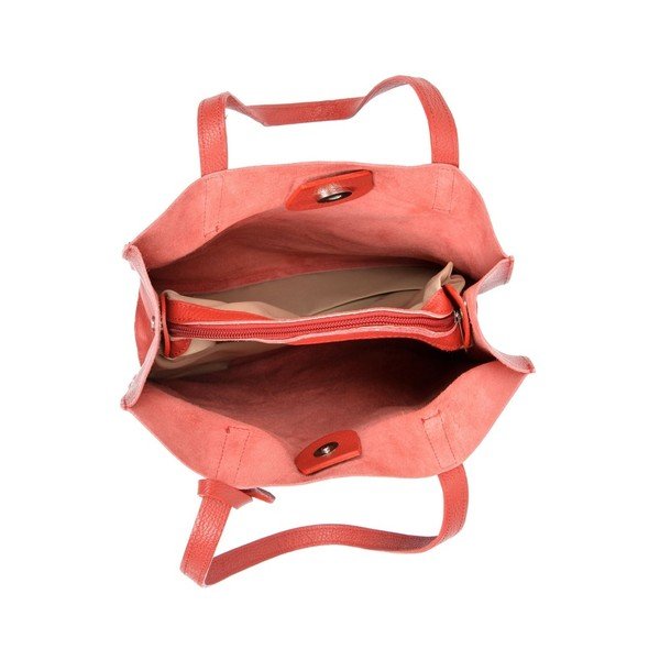 Červená kožená kabelka Isabella Rhea Donna-image-1