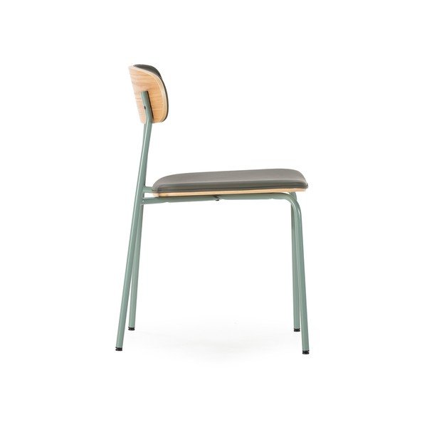 Tmavě zelené čalouněné stohovatelné jídelní židle v sadě 2 ks Saula – Marckeric-image-3