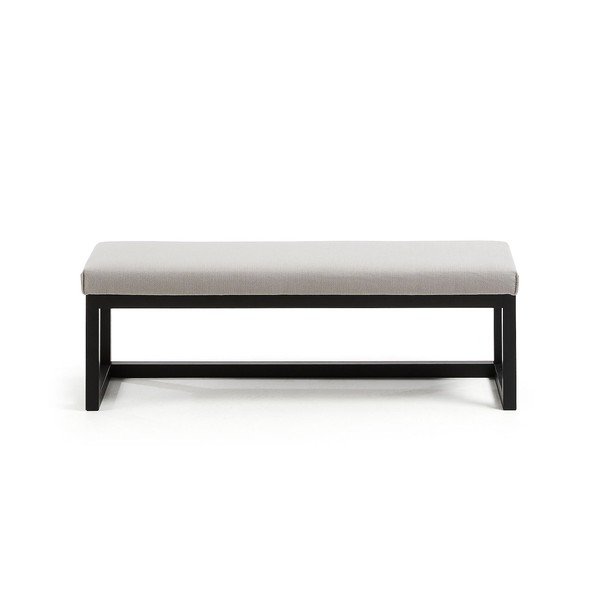 Černá/šedobéžová lavice Loya – Kave Home