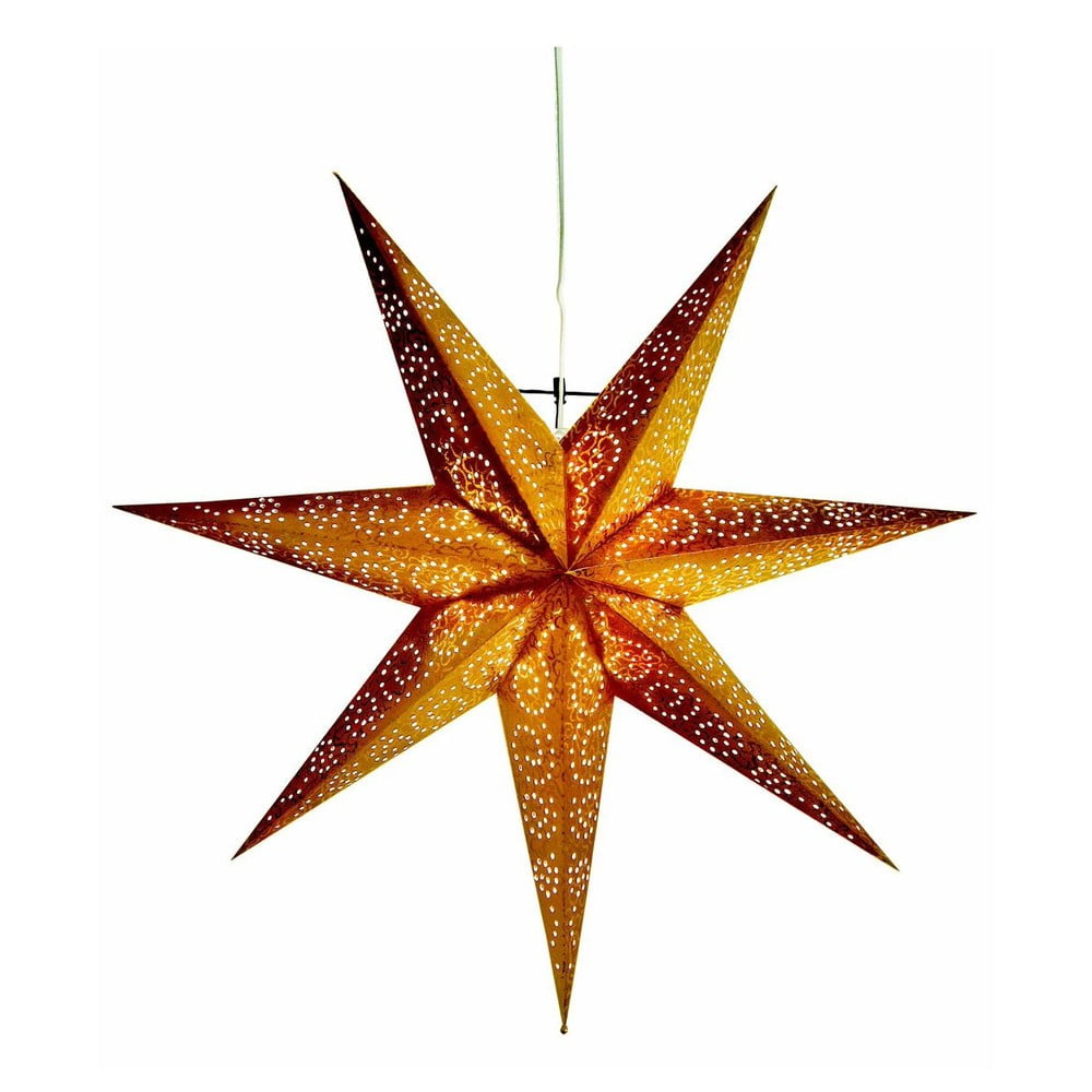 Závěsná svítící hvězda Best Season Antique Gold, 60 cm