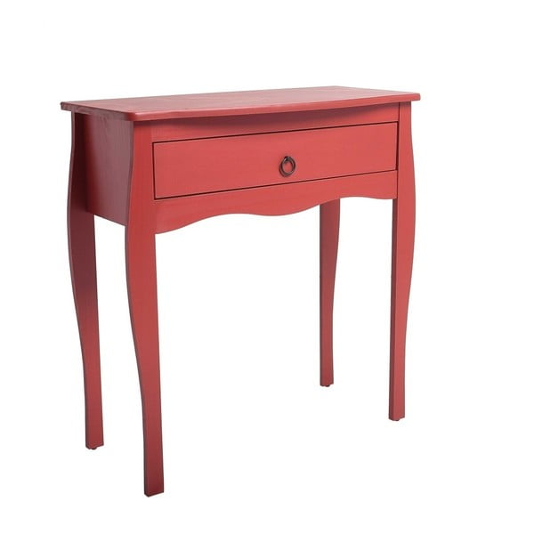 Červený konzolový stolek z borovicového dřeva SOB Oculus