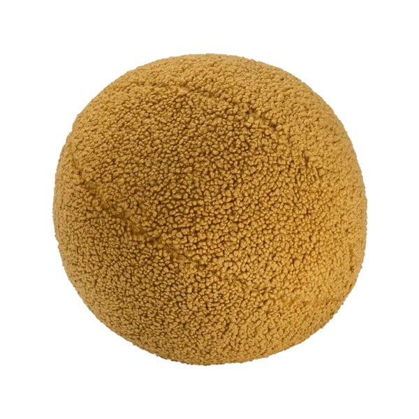 Hnědý dětský pohovkový polštář z textilie bouclé Ball – Wigiwama