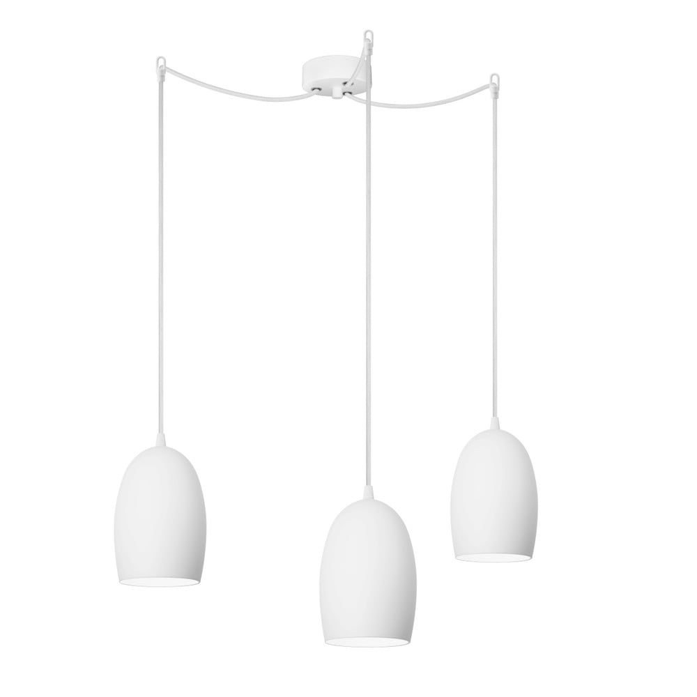 Bílé trojramenné závěsné svítidlo Sotto Luce Ume Elementary Matte, ⌀ 14 cm