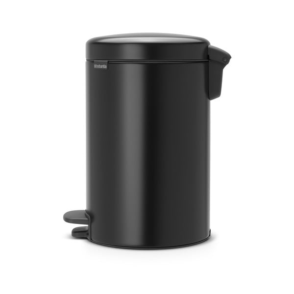 Matně černý nášlapný ocelový odpadkový koš 12 l NewIcon – Brabantia
