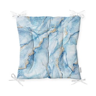 Podsedák na židli Minimalist Cushion Covers Marble Blue, 40 x 40 cm