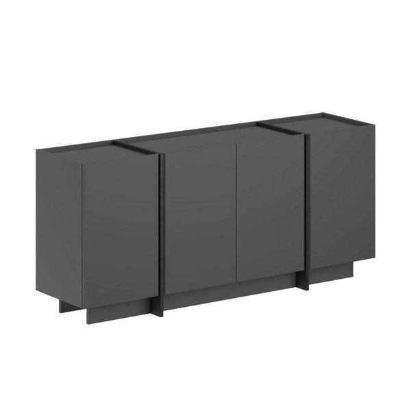 Antracitová komoda s dírou na kabely 180x80x45 cm Dorma – Kalune Design
