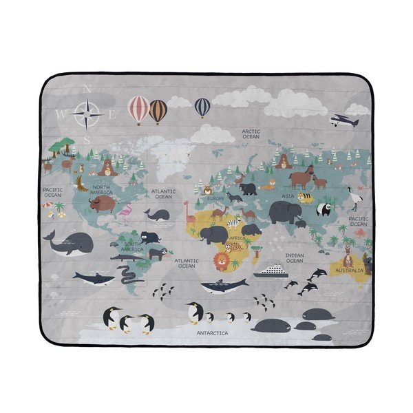 Pikniková deka z mikrovlákna 145x180 cm Travel Around The World – Butter Kings