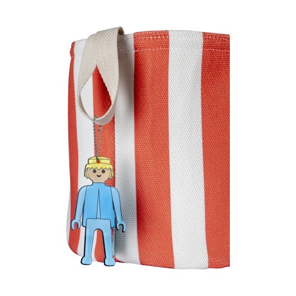 Červený látkový dětský koš na hračky ø 30x28 cm Stripes – Playmobil-image-3