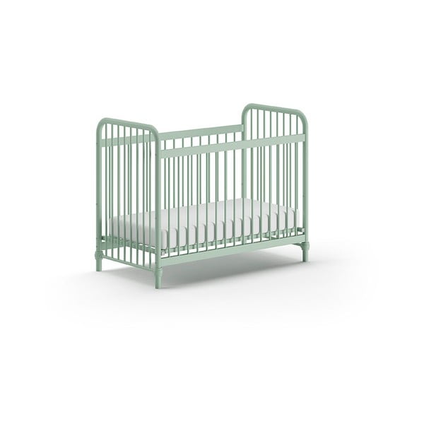 Zelená kovová postýlka 60x120 cm BRONXX – Vipack-image-2