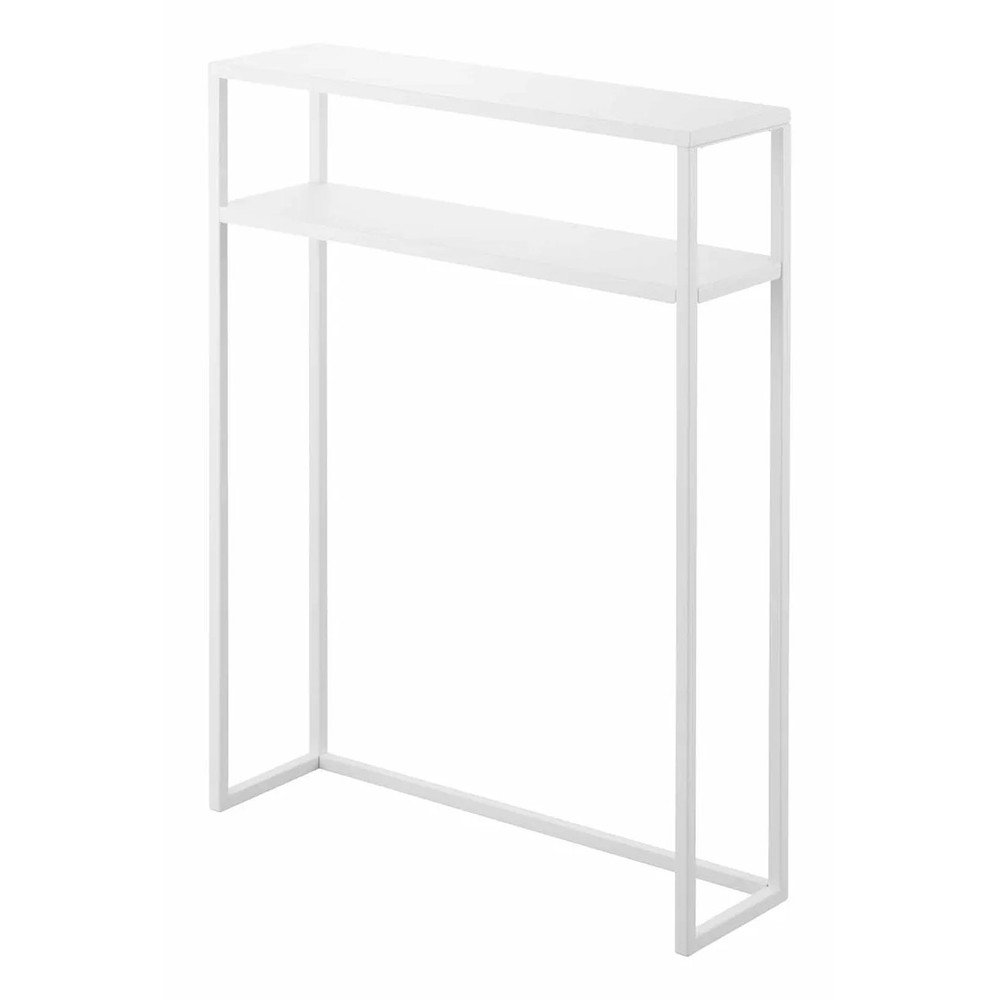 Bílý kovový konzolový stolek 18x60 cm Tower – YAMAZAKI