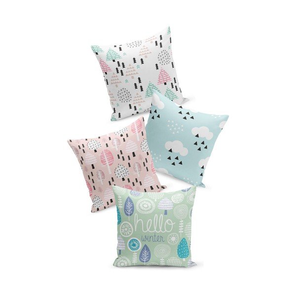 Sada 4 dekorativních povlaků na polštář Kate Louise Kids Nature, 43 x 43 cm-image-1