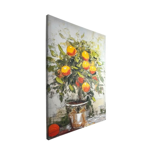 Obraz s ručně malovanými prvky na plátně 70x100 cm Oranges – Styler-image-3