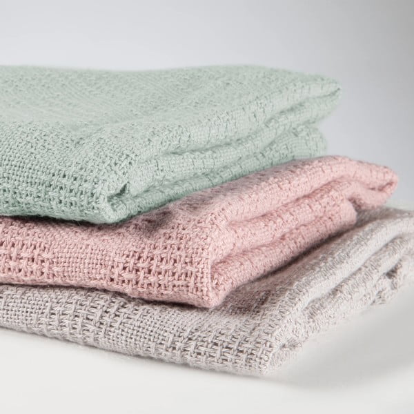 Zelená pletená dětská deka z bio bavlny 80x80 cm Lil Planet – Roba-image-1