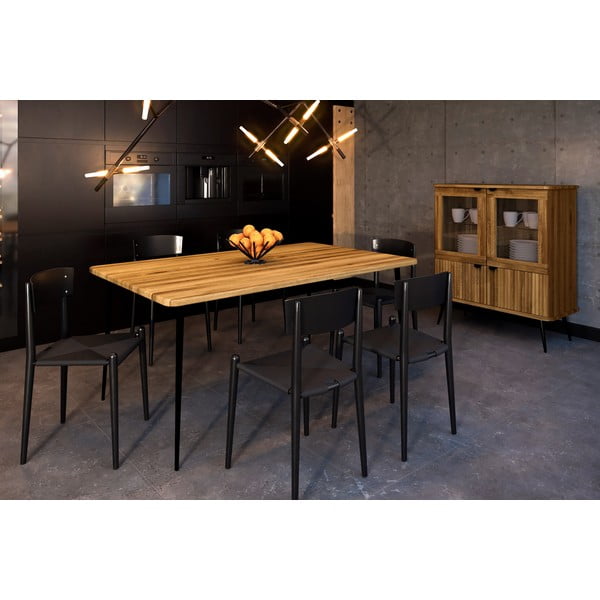 Jídelní stůl z dubového dřeva 160x90 cm Kula – The Beds-image-4