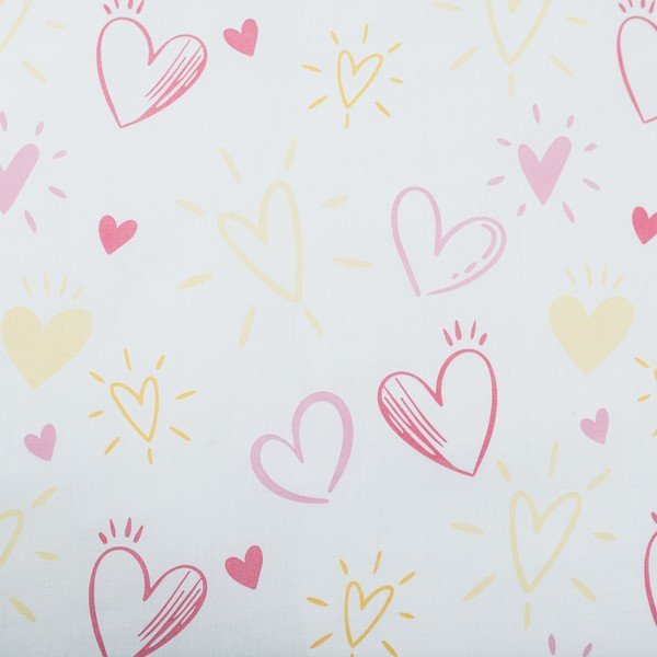 Růžové bavlněné dětské povlečení na jednolůžko 140x200 cm Kapybara Heart – Jerry Fabrics-image-4