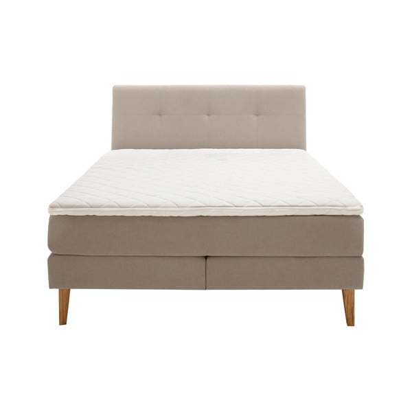 Béžová boxspring postel 160x200 cm Stockholm – Meise Möbel-image-3