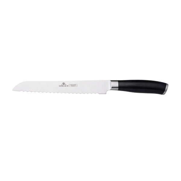 Kuchyňský nůž na pečivo s černou rukojetí Gerlach, Ø 20 cm