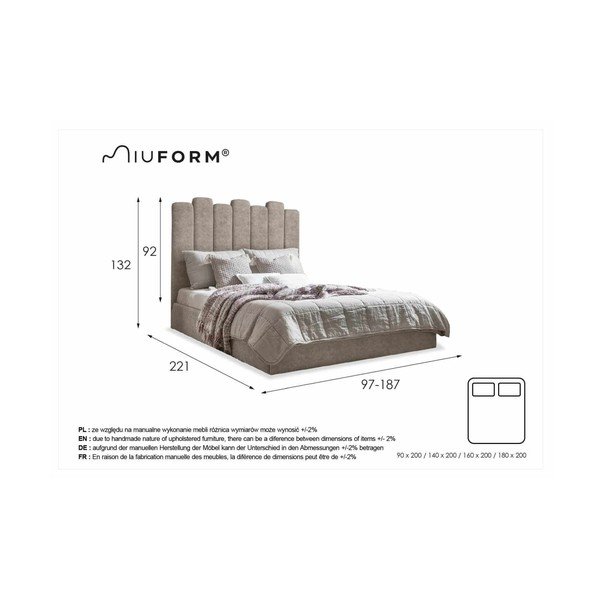 Tyrkysová čalouněná jednolůžková postel s úložným prostorem s roštem 90x200 cm Dreamy Aurora – Miuform-image-4