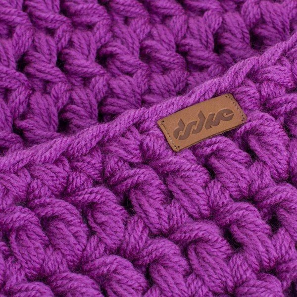 Fialový ručně háčkovaný kruhový nákrčník DOKE Lilo-image-1