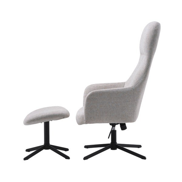 Světle šedé otočné relaxační křeslo Manning – Unique Furniture-image-4