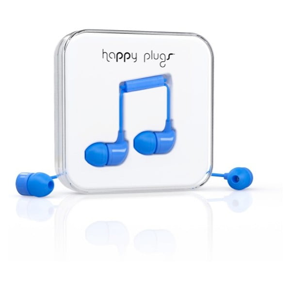 Sluchátka s nástavci Happy Plugs, modrá