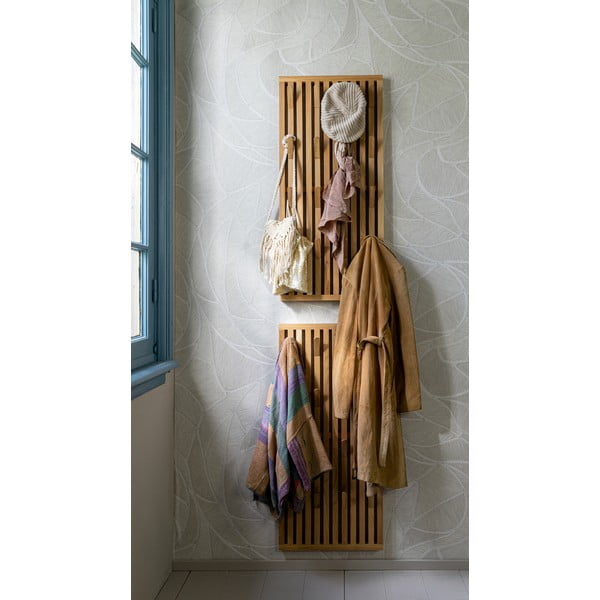 Věšákový panel z dubového dřeva v přírodní barvě 46x100x8 cm Parco – Spinder Design-image-3