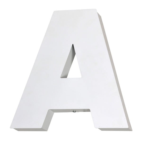 Bílá světelná dekorace ve tvaru písmene Glimte Letter A