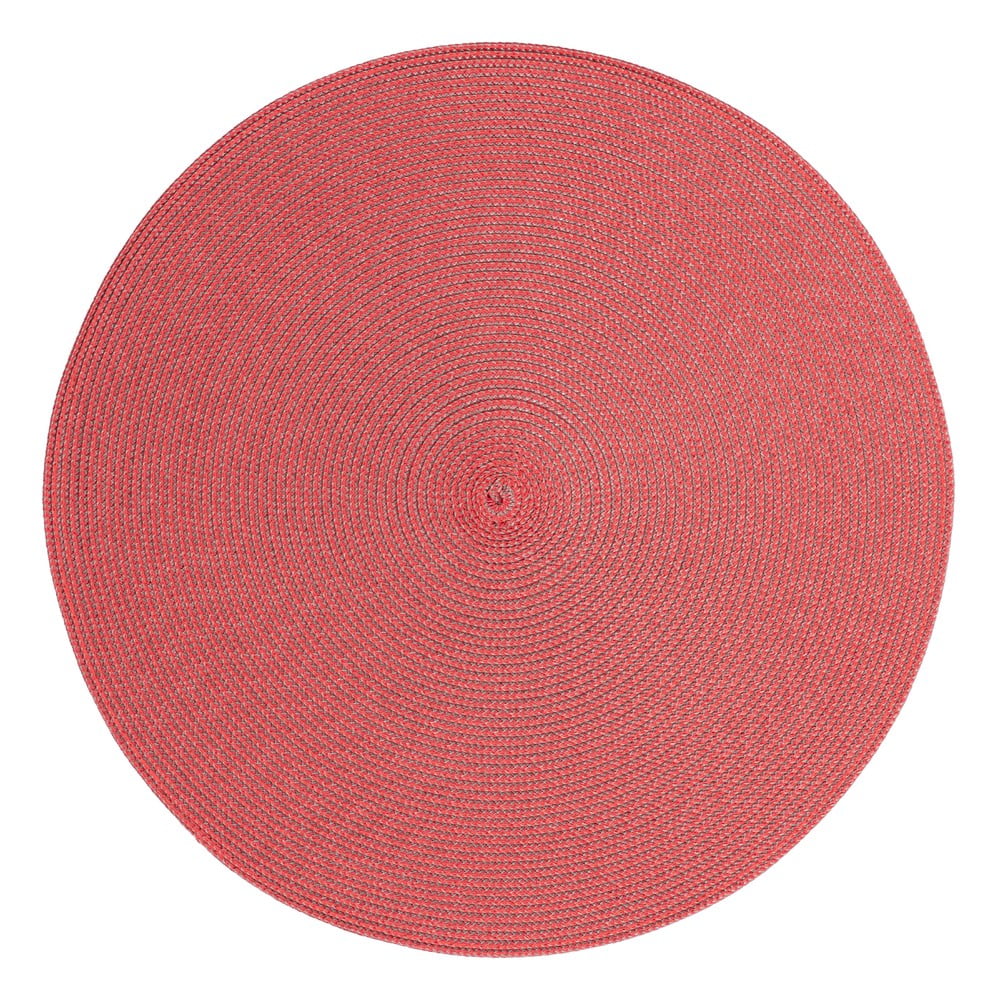 Červené kulaté prostírání Zic Zac Round Chambray, ø 38 cm