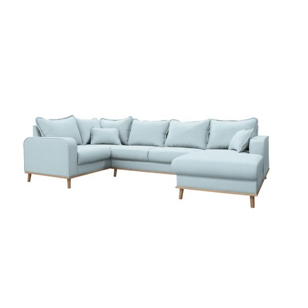 Světle modrá rohová pohovka (pravý roh) Beata – Ropez-image-2